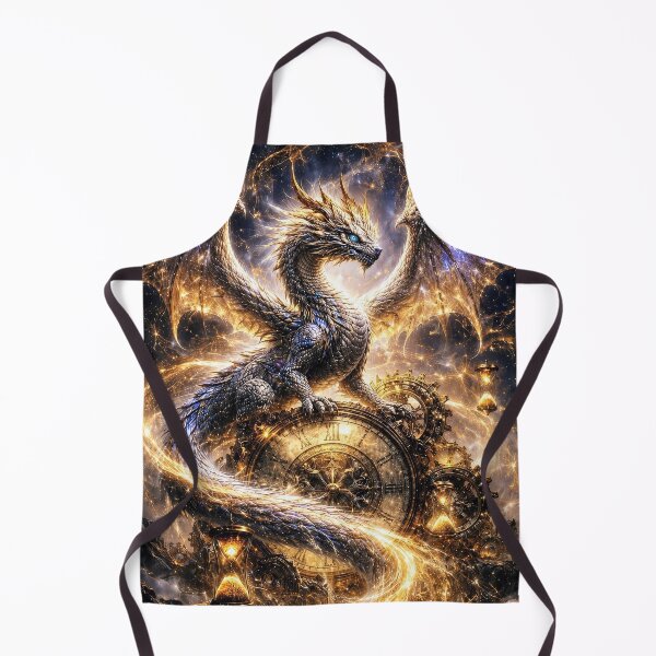 Item preview, Time Dragon – Celestial Clockwork Fantasy Dragon Design designed and sold by DrakariArt.