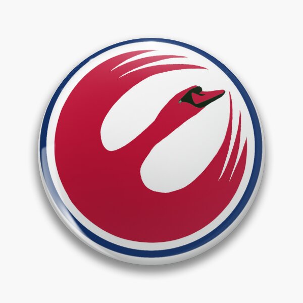 Item preview, Red White and Blue Round Swan Star Bird Inspired Crest designed and sold by Whimsea96.
