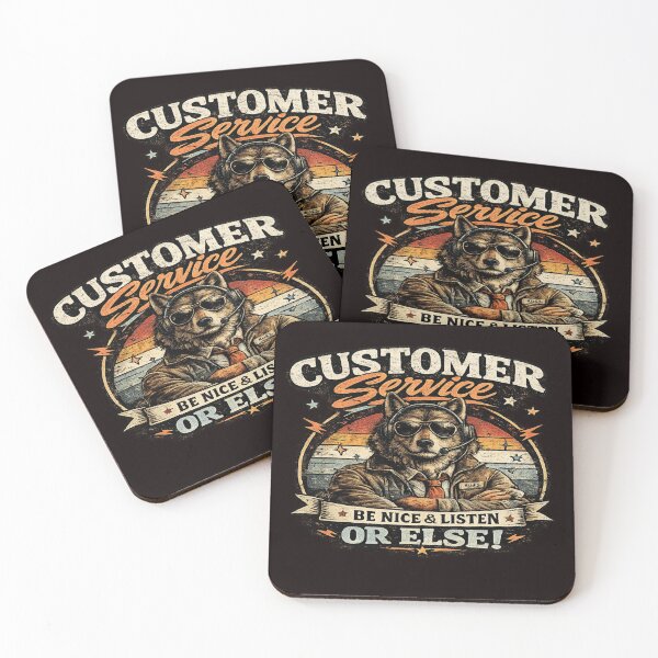 Item preview, Customer Service Be Nice &Listen Vintage Retro Design designed and sold by CraftCharm.