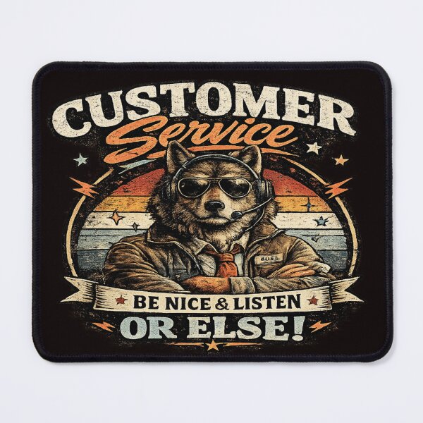 Item preview, Customer Service Be Nice &Listen Vintage Retro Design designed and sold by CraftCharm.