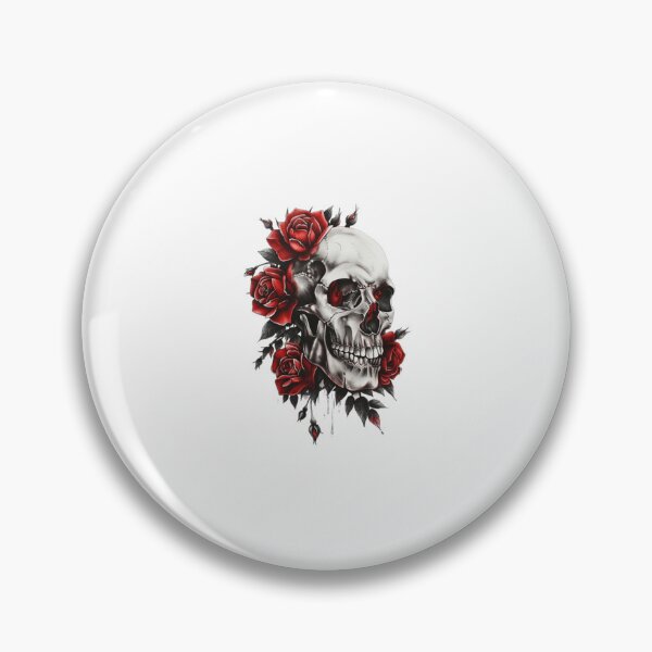 Item preview, Beautiful Dark Aesthetic Gothic Skull With Roses designed and sold by Ataraxia222.