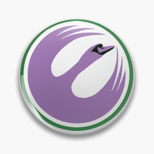 Item preview, Green and Purple Round Swan Star Bird Inspired Crest designed and sold by Whimsea96.