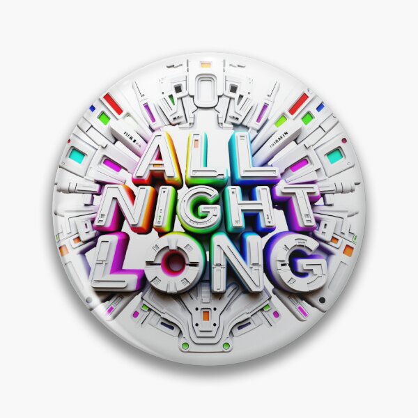 Item preview, All Night Long 2 Psychedelic 3D Robot Text designed and sold by PuzzleBoxDesign.
