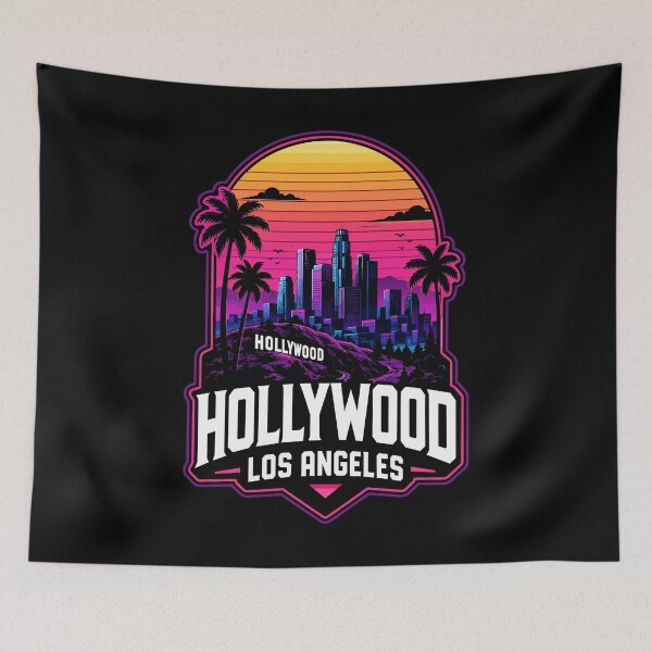 Item preview, Hollywood Los Angeles Vaporwave California designed and sold by TomFrontierArt.