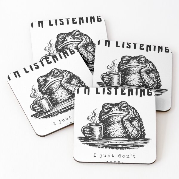 Item preview, Grumpy Frog Coffee Vintage Engraving | Moody Frog with Coffee Mug | Woodcut Animal Illustration designed and sold by Ajdaprint.