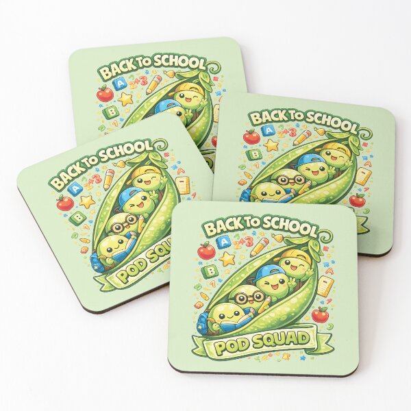 Item preview, Back to School Pod Squad - Cute Kawaii Pea Students designed and sold by Human Error Goods.
