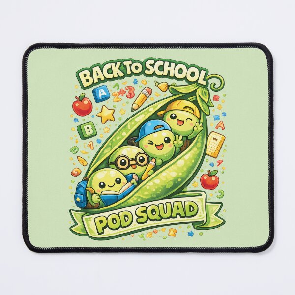 Item preview, Back to School Pod Squad - Cute Kawaii Pea Students designed and sold by Human Error Goods.