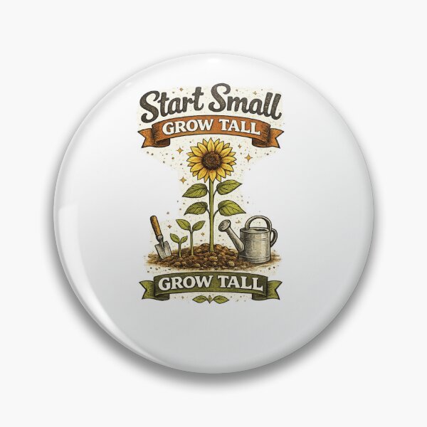 Item preview, Start Small Grow Tall | Retro Gardening Motivation designed and sold by ✨ Daily Vibe Studio ✨.
