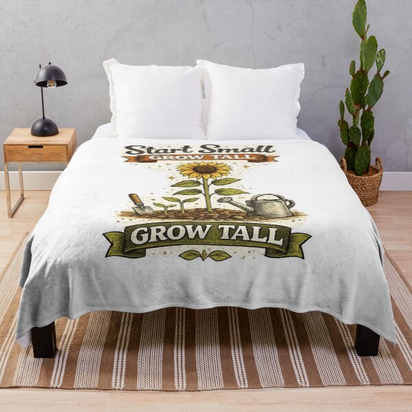 Item preview, Start Small Grow Tall | Retro Gardening Motivation designed and sold by ✨ Daily Vibe Studio ✨.