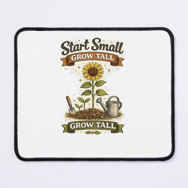 Item preview, Start Small Grow Tall | Retro Gardening Motivation designed and sold by ✨ Daily Vibe Studio ✨.