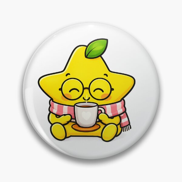 Item preview, Cute Coffee Sticker | Kawaii Star Drinking Coffee with Cozy Winter Scarf designed and sold by abdaedizayin2.