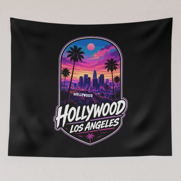 Item preview, Hollywood Los Angeles California Vaporwave Travel designed and sold by TomFrontierArt.