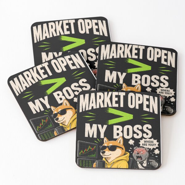 Item preview, Market Open > My Boss | Funny Stock Trader Shiba Design designed and sold by BrokenInvestor1.