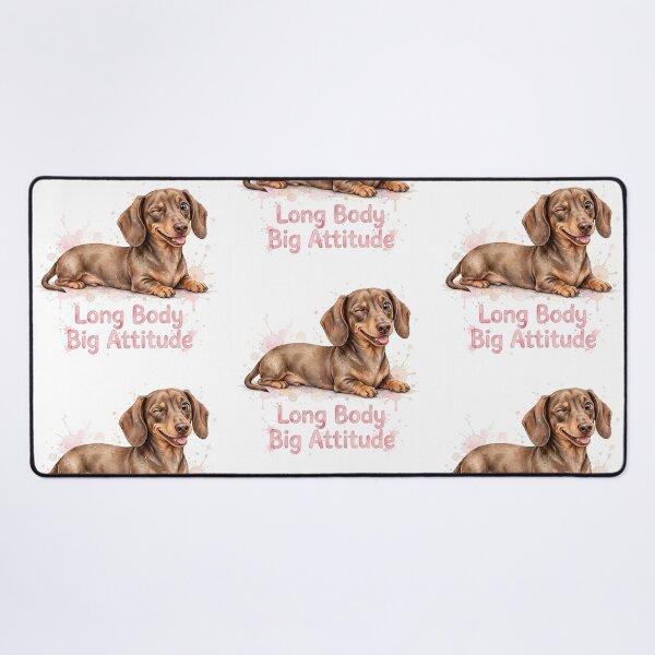 Item preview, Long Body Big Attitude - Cute Dachshund Winking Dog Watercolor designed and sold by SDKENERGY.