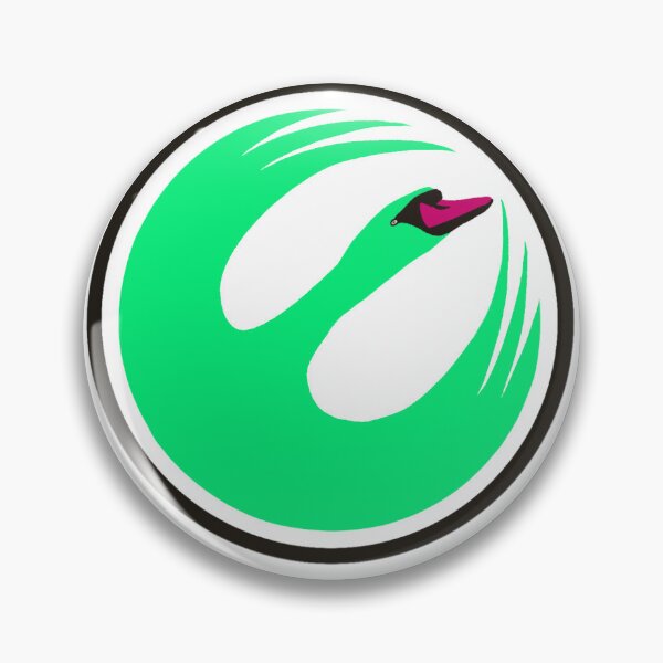 Item preview, Green Round Swan Star Bird Inspired Crest designed and sold by Whimsea96.