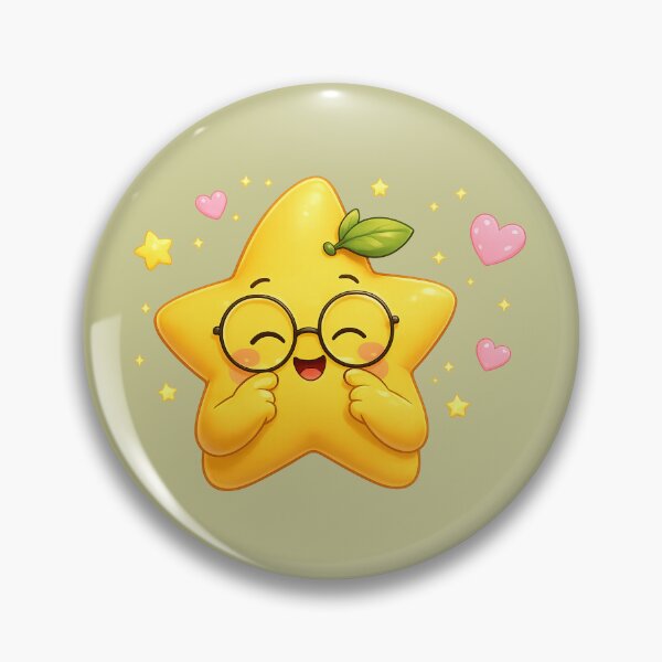 Item preview, Cute Star Sticker | Kawaii Smiling Star Cartoon with Glasses and Hearts designed and sold by abdaedizayin2.