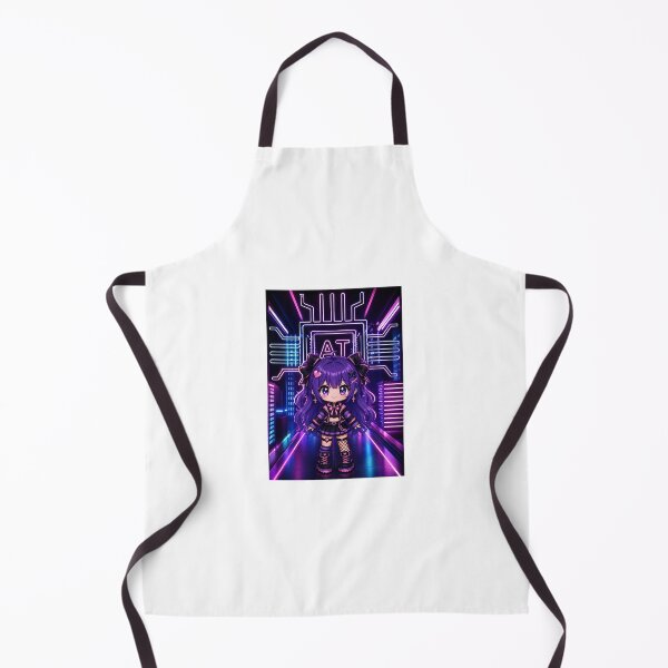Item preview, Cyber AI Chibi Girl | Neon Future Anime Aesthetic designed and sold by Suzaku Studio.