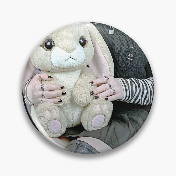 Item preview, Emo Girl Holding Cute Plush Bunny designed and sold by D6rkT3chDemon.