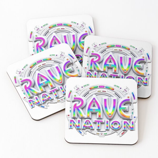 Item preview, Rave Nation 2 Neon 3D Robot Typography designed and sold by PuzzleBoxDesign.