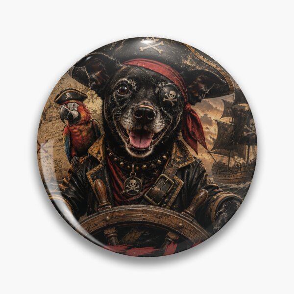Artikelvorschau, Piratenhund Stella – Lustiger Piratenhund | Vintage-T-Shirt mit Totenkopf-Motiv entworfen und verkauft von Maggie1475.