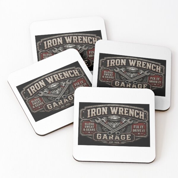Item preview, Iron Wrench Garage – Plaque designed and sold by Murbee.