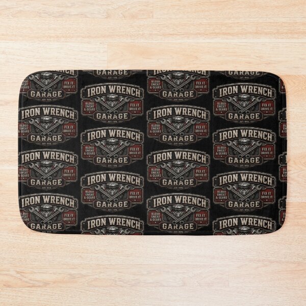 Item preview, Iron Wrench Garage – Plaque designed and sold by Murbee.