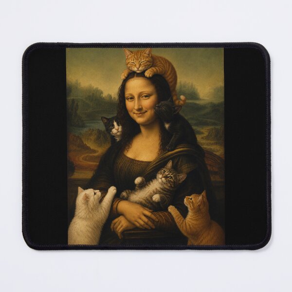 Item preview, Mona Lisa Cat Lover – Funny Renaissance Cats Parody Inspired by the Mona Lisa designed and sold by BlackCat Vibe.