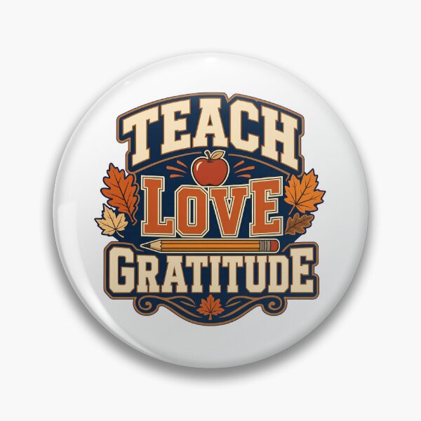 Item preview, Teach Love Gratitude Retro Thanksgiving Teacher Shirt designed and sold by Freshloop Studio | Whimsical Vintage Art.