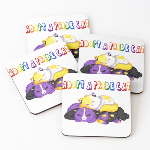 Item preview, Adopt A Pride Cat — Nonbinary designed and sold by HistoryHounds.