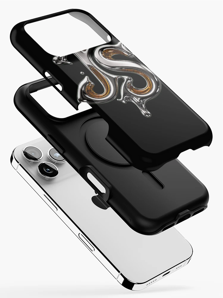 Thumbnail 2 of 4, iPhone Case, Liquid Chrome JS Developer Monogram designed and sold by webdev27.