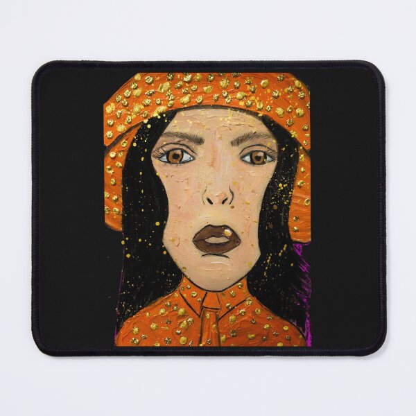 Item preview, Orange Mushroom Queen - Impasto Gold Art Print | Fly Agaric Sister designed and sold by Sylwka447.