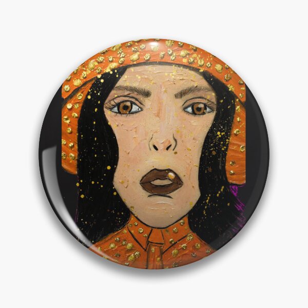 Item preview, Orange Mushroom Queen - Impasto Gold Art Print | Fly Agaric Sister designed and sold by Sylwka447.