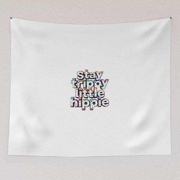 Item preview, Stay Trippy Little Hippie Rainbow Text designed and sold by PuzzleBoxDesign.