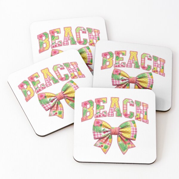 Item preview, Beach Cute Quilted Patchwork Bow Tropical Summer Retro designed and sold by raedattia.