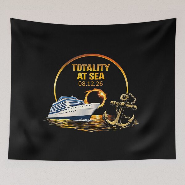 Item preview, Total Eclipse At Sea Spain 08.12.2026 - Cruise Ship Totality Art designed and sold by DreamPup.