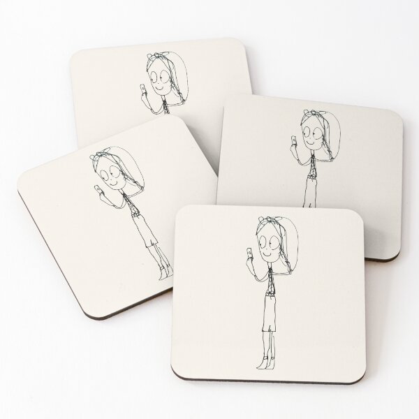 Item preview, Cool Selfie Girl Cartoon Sketch designed and sold by Happy-Kidoodles.
