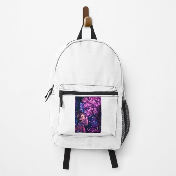 Item preview, Cyber Sakura Chibi | Neon Cherry Blossom Dream designed and sold by Suzaku Studio.