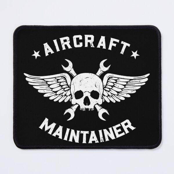 Item preview, Aircraft Maintainer Skull Wings Badge Grunge Emblem Design designed and sold by DarkOriginArts.