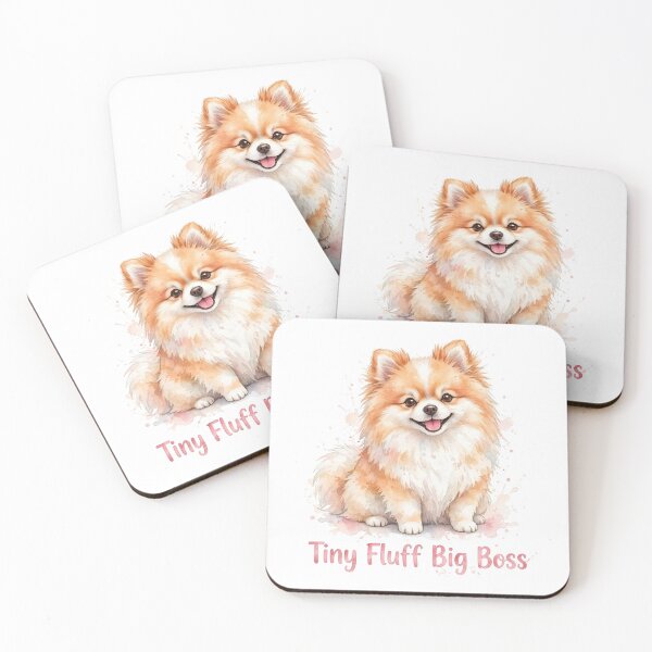 Item preview, Tiny Fluff Big Boss - Cute Pomeranian Watercolor Dog Art designed and sold by SDKENERGY.