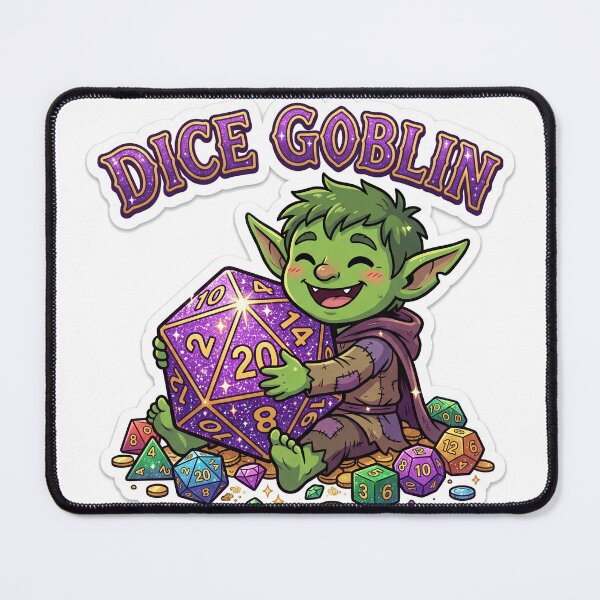 Item preview, Dice Goblin Funny Tabletop RPG Polyhedral Dice Collector Gift designed and sold by marcokawaii.