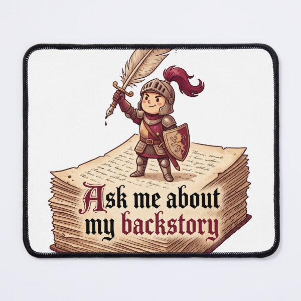 Item preview, Ask Me About My Backstory Funny Tabletop RPG Character Gamer Gift designed and sold by marcokawaii.