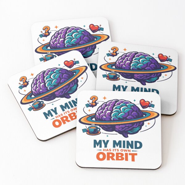 Item preview, My Mind Has Its Own Orbit - Funny Space Brain & Coffee designed and sold by Art JSMY.
