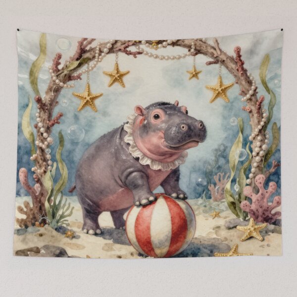 Item preview, Hippopotamus Dream Circus designed and sold by AkaJune.