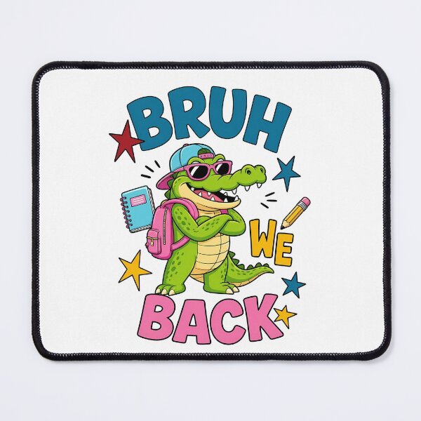 Item preview, Bruh We Back Crocodile Funny First Day Of School designed and sold by KroghDs.