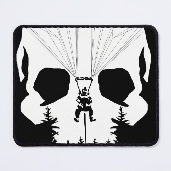 Item preview, Skydiving Skull Optical Illusion Parachute Extreme Sports Art designed and sold by DarkOriginArts.