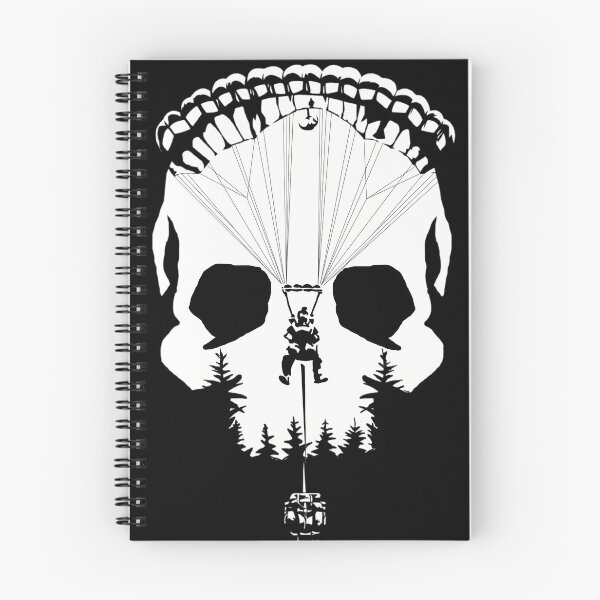 Item preview, Skydiving Skull Optical Illusion Parachute Extreme Sports Art designed and sold by DarkOriginArts.
