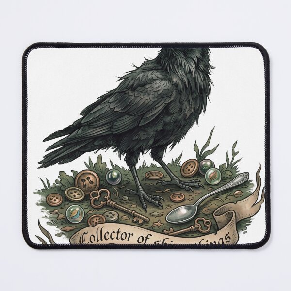 Item preview, Collector Of Shiny Things Goblincore Crow Corvid Trinket Hoard Art designed and sold by marcokawaii.
