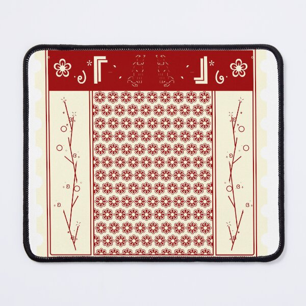 Item preview, Flowers and Cats Red Stamp designed and sold by DaisyilleArt.