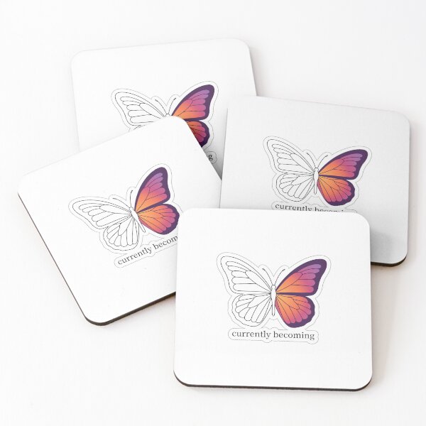 Item preview, Currently Becoming Minimalist Butterfly Growth Mindset Affirmation designed and sold by marcokawaii.