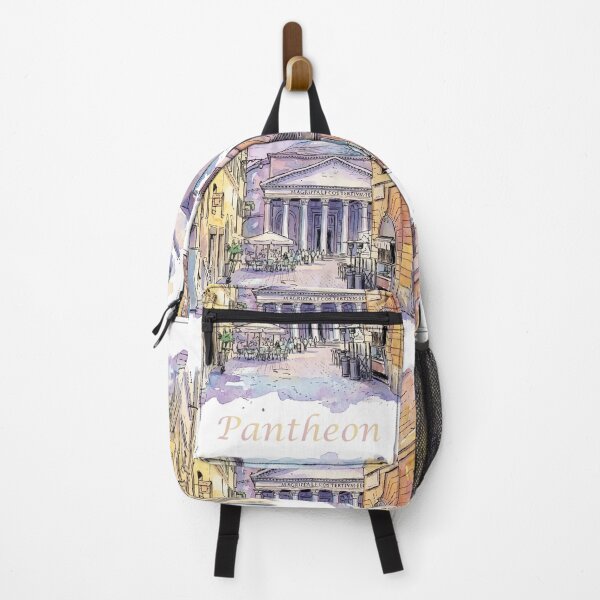 Item preview, Rome Italy Pantheon Street View Watercolor Art designed and sold by NareArt.